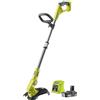 Ryobi RLT183220S - Tagliabordi a Batteria 18V ONE+, 3 Posizioni di Taglio, Larghezza di Taglio 25-30 cm, per Prati fino a 450 m, Funzione EasyEdge, GripZone, 1 batteria da 2 Ah e Caricatore