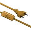 Electraline 01545 Filo per lampada con interruttore, lunghezza: 1,5 m, oro antico
