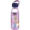 Tataway in viaggio si cresce Disney Borraccia lilla per bambine in alluminio Frozen Elsa e Anna 760 ml con cappuccio e manico in silicone