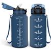 HoneyHolly Borraccia 500Ml, Senza BPA & A Prova di Perdita, Borraccia con Cannuccia, Reutilizables, Scuola Elementare, Cantimplora Motivazionale per Scuola, Palestra, Ufficio, Running