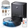 Proscenic Q8 Max Robot Aspirapolvere Lavapavimenti con Mappatura 6000Pa, 200 min, 60 Dias Svuotamento Automatico, Robottino Pulisci Pavimento e Lava, Navigazione LiDAR, Controllo APP/Wifi/Siri