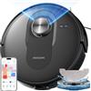 Proscenic Q8 Update Robot Aspirapolvere Lavapavimenti con Mappatura, Robot Pavimenti 6000Pa 200min, LiDAR Intelligente, Controllo APP/Alexa/WiFi/Siri/IFTTT, Ideale per Pulizia Domestica/Peli Animali