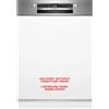 Bosch SMI4EVS08E Serie 4, Lavastoviglie da incasso con frontalino, Home Connect, EfficientDry: apertura automatica della porta, Diagnostica da remoto, Assistente al lavaggio, Acciaio, 60 cm