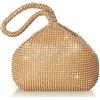 BABEYOND Pochette Donna Argento Strass Clutch Cerimonia Borsetta da Sera Elegante Borsa per Matrimonio Party Sposa(Oro)