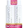 NYK1 Set Di Shampoo Senza Solfati E Balsamo (500ml x 2) Set Di Shampoo Senza Sale Post Cheratina E Balsamo Per Extension E Capelli Colorati - Detersione Delicata E Previene La Rottura Dei Capelli
