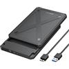 IDSONIX SMART INTERACTIVE iDsonix Case HDD 2.5 per Sata III 7mm/9.5mm SSD Usb 3.0, Supporto UASP & Tool Free Hard Disk Esterno Box Caso Nero
