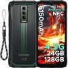 DOOGEE Blade 10 Energy Rugged Smartphone 4.5G, 24GB+128GB(TF 2TB), 6.56" HD+90Hz Telefono Indistruttibile Android 15, 6150mAh Batteria, Octa Core, 16MP+8MP, Widevine L1/NFC
