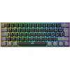 Rii Gaming RK802 - Tastiera meccanica silenziosa, dimensioni ridotte al 60%, tripla connessione (Wireless + Bluetooth + USB), batteria ricaricabile, retroilluminazione RGB 16 colori, anti-ghosting