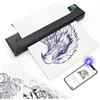 PeriPage P90 Stampante per tatuaggi termica wireless con carta per stencil, kit portatile compatibile con telefono, tablet e PC（Dark Black）