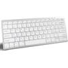 GAOJIE Tastiera Bluetooth Wireless Compatibile con iOS/Android/Windows/iPad 10th9th/8th/6th/iPad Pro/iPad Air/iPad Mini, iPhone e Altri Dispositivi, Layout Italiano QWERTY Tastiera(Bianco Argento)