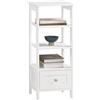 SoBuy Tavolino comodino alto con cassetto e ripiani Tavolino divano L30xP28xA74cm FBT91-W