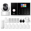 LWOHSI Sistema di sicurezza domestica, sistema di allarme wireless per telecamera di sorveglianza 1080p con sirena di allarme 120dB compatibile con Alexa Google