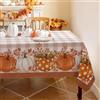 Romanstile Tovaglia a quadri antimacchia Rettangolare 180x140 cm Tovaglie autunnale da esterno impermeabile con motivo a zucca arancione moderna Decor per halloween,cucina,caffè (1 pezzo,6-8 posti)