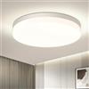 EASY EAGLE Plafoniera LED Soffitto 48W, Lampada da Soffitto LED 4000K 4800LM Plafoniera Bagno Rotonda Ø30CM Plafoniere da Ufficio Luce Soffitto per Camera da Letto, Cucina, Soggiorno, Balcone