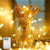 A.bigwhale Luci LED a Batteria, Catena Luminosa 30 LED Bianco Caldo Lucine Decorative Interno per Festa Camera da Letto Natale Matrimonio