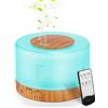 YONGYAO Diffusore di aromi 500ml + timer per aromaterapia, diffusore di oli elettrico, 7 colori LED a distanza ultrasuoni diffusore per oli essenziali, umidificatore per camera da letto yoga salone