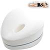 LAPONO Cuscino per Gambe per Dormire Morbido Memory Foam Leg Pillow per Supporto Ortopedico Postura Ginocchia Ideale per Mal di Sciatica e Problemi Posturali (Bianco)