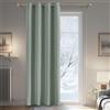 PONY DANCE Tenda Oscurante Camera da Letto Verde Salvia 1 Pezzo L 140 x A 240 cm Curtain Porta Interna Soggiorno con Anelli Termiche Isolanti per Interni