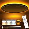 slochi 40 CM Plafoniera LED Soffitto Dimmerabile, 36W 4200LM Lampada led soffitto con Telecomando, Luce Notturna 1800k, 3000-6500K che cambia colore Per Soggiorno Camerette letto Cucina Bagno, Bianco