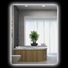 kleankin Specchio Bagno con Luce LED 70x50 cm, 3 Colori Luce, 3000K-6500K, Interruttori Touch, Specchio da Parete Retroilluminato con Luminosità Regolabile, Funzione Memoria e Antiappannamento, IP44