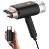 Mistsince 2in1 Vaporizzatori da Viaggio Ferro da Stiro a Vapore e a Secco,Pieghevole Facile da Riporre Leggero Ferro da Stiro da Viaggio Senza asse da Stiro,20 Secondi per Riscaldare,22g/min Vapore,Oro Nero