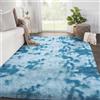 SOANNY Tappeto Soggiorno a Pelo Lungo, Lavabile, Antiscivolo e Morbido, Tie-Dye, per Camera da Letto e Bambini, Scendiletto, 120x180 cm, Blu Scuro
