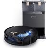 ECOVACS DEEBOT T50 MAX PRO OMNI Robot Aspirapolvere Lavapavimenti, 18.500Pa, ZeroTangle 2.0, Pulizia Profonda Tappeti, Spazzola Laterale Estendibile e Straccio, Lavaggio Automatico Acqua Calda 40-75℃