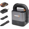 WORX 18V(20V MAX) Potente Aspirapolvere per Auto senza Fili a 2.0Ah Batteria WX030, 150W 10KPa con Scatola di Immagazzinaggio Integrata, Rete Filtrante Lavabile Rimozione Polvere