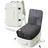 VGCUB Zaino Easyjet 45x36x20 Viaggio Sottovuoto con Pompa Manuale Sacchi Zaini da Cabina Aereo Bagaglio a Mano Compressione Ufficio Donna Uomo Antifurto Impermeabile Travel Backpack Bianco