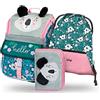Baagl Zainetto per la scuola per ragazzi e ragazze, set da 3 pezzi, zaino per la scuola primaria con cintura sul petto, zaino ergonomico per la scuola, Baby Koala, 37, Set per la scuola