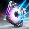 AsiaHorse Ventola per PC RGB da 120 mm, 1 pezzo [Infinity Mirror] [HDB] 1800 RPM 5V3PIN ARGB e ventola PWM 12 V4 pin, durata 50,000 ore AMICI5GT, colore nero