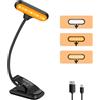 OUSFOT luce per lettura libri a letto 3 Colori Modalità 9 Led Dimmerabile lampada libro con Pinza Ricaricabile USB 360° Flessibile per Lettori di Notte, Comodino, E-Reader, Bambino, Kindle, Viaggi