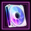 AsiaHorse COSMIQ - Ventola per PC RGB da 120 mm, ventola per PC ARGB Daisy Chain [Infinity Mirror] [FDB] 2000 RPM/68,5 CFM/24 LEDS 4 pin PWN & 5V 3Pin ARGB con controller. Bianco