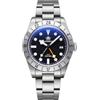 ADDIESDIVE GMT Orologi da Uomo Movimento al Quarzo Svizzero Diver 200M Impermeabile Multicolore Quadrante Luminescente