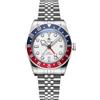 ADDIESDIVE GMT Orologio Orologio Diver al Quarzo Movimento Svizzero 515-24H Impermeabilità 200M BGW9 Blu Luminoso Analogico Acciaio Inossidabile Orologio Uomo Diver