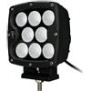 MTEC Faro fanale supplementare lavoro cromato 80W 7 led muletto ruspa 5600 lumen
