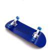 SPITBOARDS 32 mm fingerboard Complete Real Wood Set-Up (pre-assemblato, 5 strati), camion con scanalature, ruote portanti, nastro in schiuma Grip (ponte: blu, camion, bianco, ruote: blue)