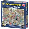 JUMBO Jan Van Haasteren JVH - Battaglia di Ludo - NK Mens Erger Je Niet - Puzzle per Adulti, umoristico, Cartone Riciclato al 100%, 1000 Pezzi