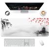 Giecy Tappetino mouse XXL gaming,Mousepad 800 x 300mm, tappetino scrivania grande dimensioni con base in gomma antiscivolo per tastiera, PC(Cascata Zen)