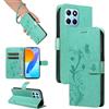 SRISHP Cover per Honor X8 5G / Honor X6 / Honor 70 Lite, Magnetica Cover a Libro con Slot per Schede, Custodia in PU Pelle Portafoglio per Honor X8 5G, Verde