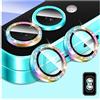 Kucheed Proteggi Obiettivo Fotocamera Glitterato per Samsung Galaxy Z Flip 4, Copertura per Fotocamera in Vetro Temperato Allineamento Automatico dei Singoli Anelli Metallici