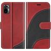 BoxTii Cover per Xiaomi Redmi Note 10 4G / Redmi Note 10S, Custodia in PU Pelle Portafoglio per Xiaomi Redmi Note 10 4G / Redmi Note 10S, Magnetica Cover a Libro con Slot per Schede, Rosso