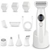 Carehabi Rasoio Elettrico Donna 5 in 1 & Rasoio Parti Intime - Depilatore Donna Indolore IPX7 Impermeabile per Viso, Corpo, Zona Bikini & Sopracciglia - Lady Shaver con Base di Ricarica USB