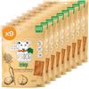 VEGDOG Jerkeys Snack Ipoallergenico per Cani (9 x 80 g) | Aroma Affumicato al Faggio | Premio per Cani Allergici con Carota e Verdure