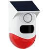 Getdoublerich Repellente per cinghiali con chiamate vocali, allarme solare a infrarossi per esterni, impermeabile, sensore repellente per cinghiali