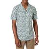 Amazon Essentials Camicia Estiva in Cotone a Maniche Corte Stile Resort, Slim-Fit Uomo, Blu Floreale, L