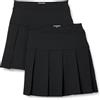 Amazon Essentials Gonna Pantalone Plissettata da Uniforme Bambine e Ragazze, Pacco da 2, Nero, 10 Anni