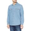 Amazon Essentials Camicia in Denim a Maniche Lunghe Regular Fit Uomo, Blu Chiaro, M