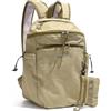 Outplea 13L Zaino Casual Donna Uomo Piccolo, Zaino Scuola Distaccabile Impermeabile, Zainetto Sportivo Multitasche, Zainetto Università Leggero, Cachi