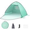 CIXMUS Tenda da spiaggia conchiglia pop up Tenda da campeggio automatica Protezione UV 50+ Extra Light Tenda portatile di protezione solare per famiglie campeggio spiaggia giardino (Verde, 2 Persone)